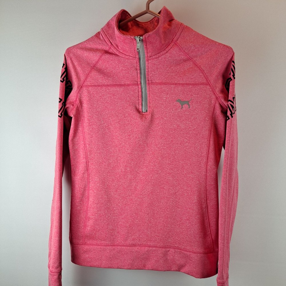 PINK 1/4 Zip Athletic Top Size XS